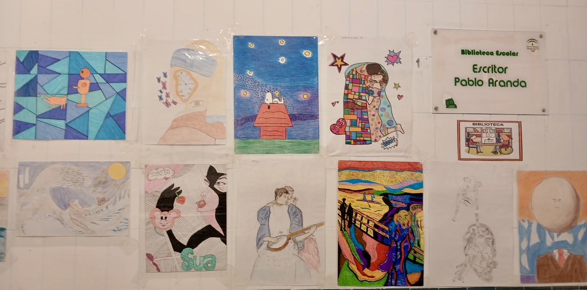 IESPALOCONVIVE's tweet photo. Versiones con travesura, cuando el aula reimagine el Arte.
El alumnado de 3 de ESO ha reinterpretado algunas de las obras de arte más famosas de la historia, dándoles un toque personal y actual. https://t.co/uN8wKbaLFo
