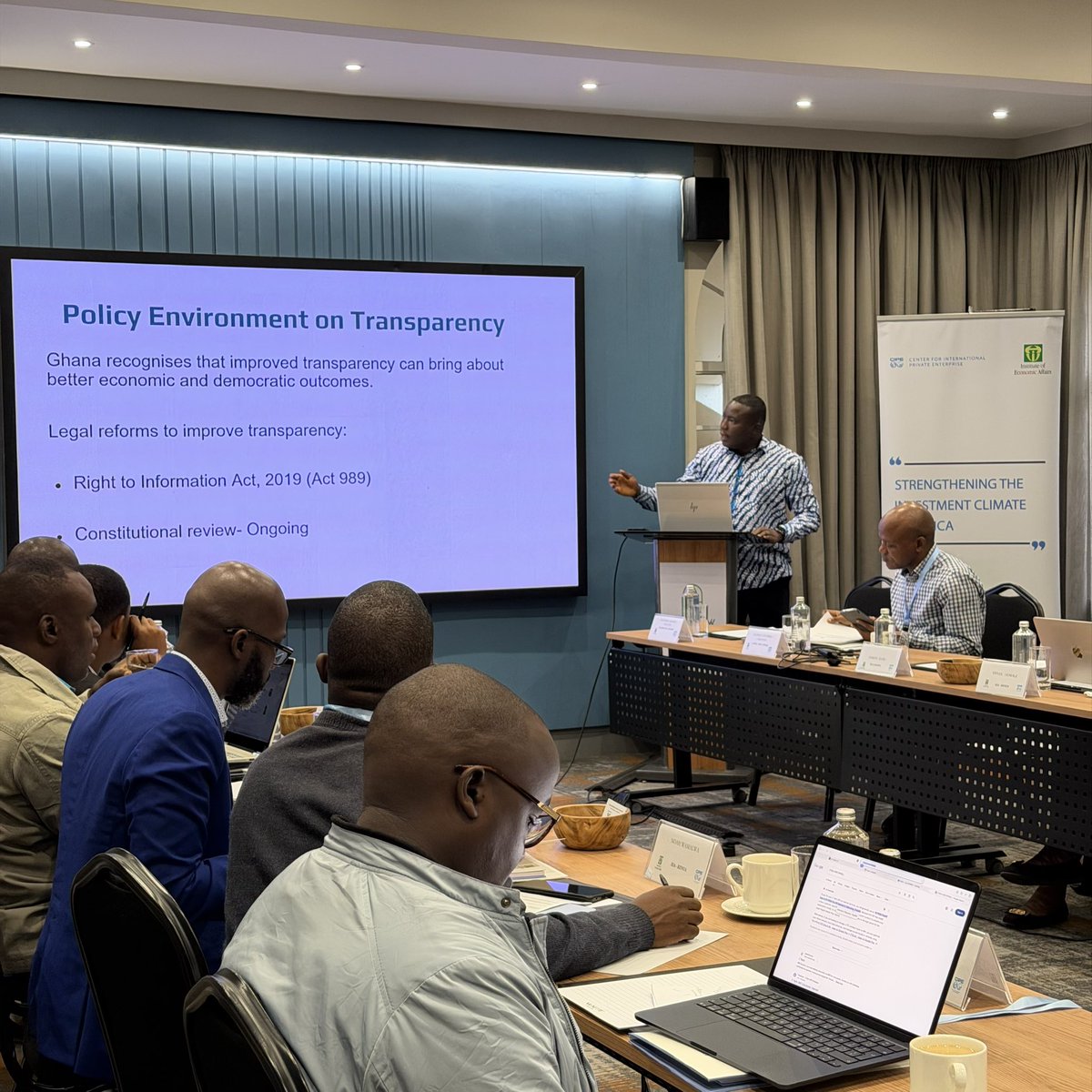 IEAKenya's tweet photo. Insightful discussions as partners present proposed Infra Watch projects for comparative case studies in Kenya 🇰🇪, Nigeria 🇳🇬, Ghana 🇬🇭 , Ethiopia 🇪🇹 , and the DRC Congo 🇨🇩. https://t.co/vOhzmWvWZz