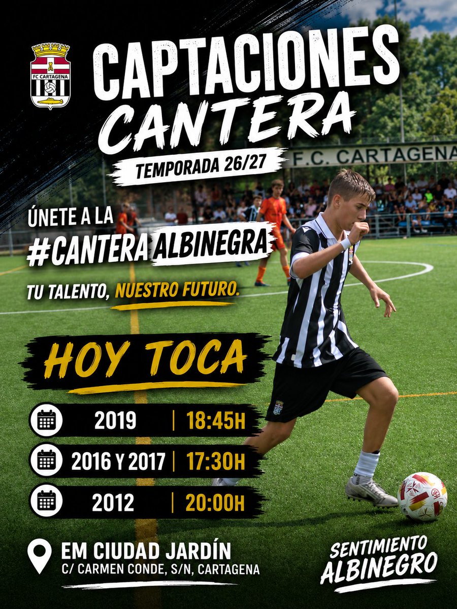 FCC_Cantera's tweet photo. CAPTACIONES | La jornada de hoy es para los chicos y chicas nacidos en 2012-2016-2017 y 2019.

#CanteraAlbinegra https://t.co/LDxsaeFDcc