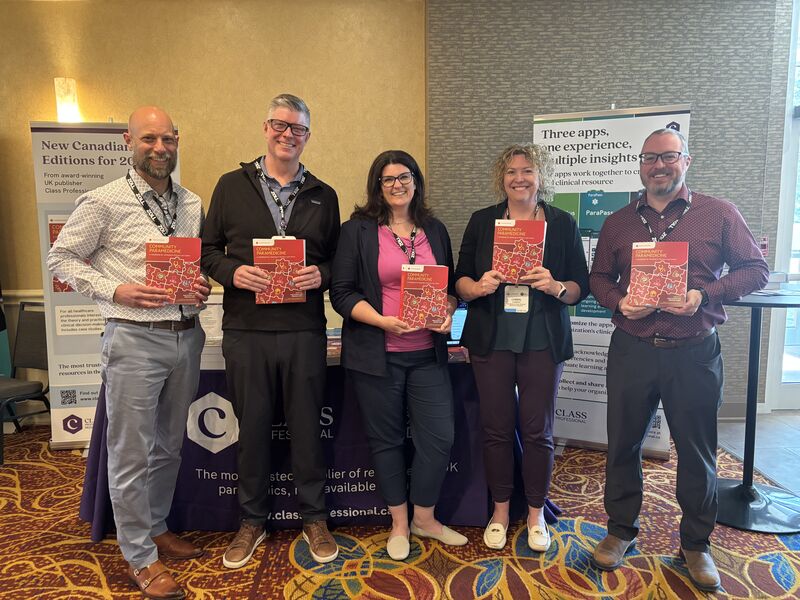 classprofession's tweet photo. Our amazing Canadian authors are here at the OAPC Community Paramedicine Knowledge Exchange Expo in Toronto, celebrating the launch of our brand-new Canadian edition of Community Paramedicine. 🚑

The perfect resource for those working in primary care! https://t.co/iJo2Zps53Q