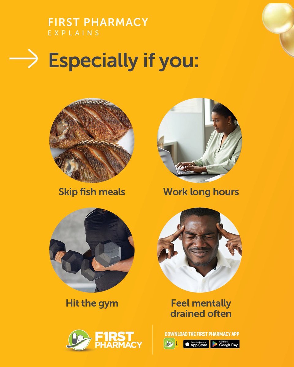 FirstPharmacy_'s tweet photo. We listen. We don't judge. 😌

Are you running on caffeine, vibes, and questionable nutrition?

Add Omega-3 for everyday wellness + immunity support. ✨

📲 Learn how to incorporate it into your diet and get free nutritional advice on the First Pharmacy App.

#FirstPharmacyCares https://t.co/kHE1xUN865