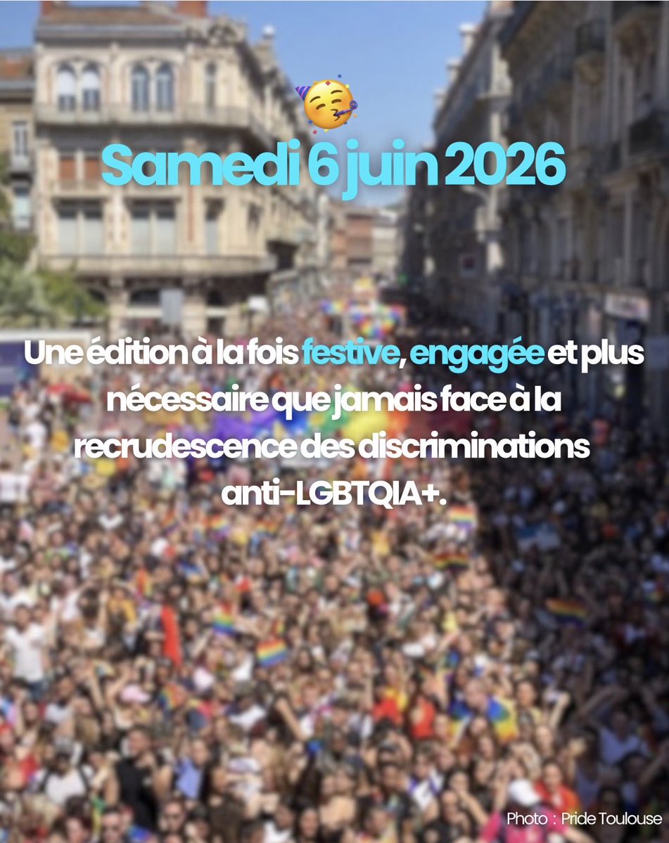 FellaALLAL's tweet photo. #Toulouse accueille la marche des fiertés 2026 ce samedi 6 juin.+ de 30 000 personnes attendues pr une édition festive et engagée. Grâce au soutien constant de notre Majorité, @Toulouse affirme son engagement en faveur de la lutte contre toutes les discriminations #LGBT 🌈 https://t.co/r0FWdh6xgs