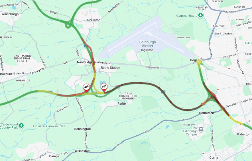 trafficscotland's tweet photo. ❗️UPDATE 🕑09:48
🗺️#A720 Calder
✅The #A720 is open eastbound following an earlier road traffic collision.
🚗Drivers should still use caution on approach and expect delays as congestion clears.
Current delays approx.:
From #M8 22 mins
#A720 6 mins
#PlanAhead https://t.co/WlGdJQTwaB