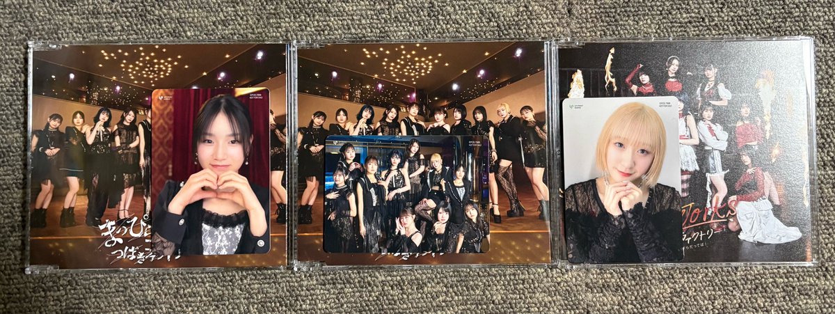 ラッキードロー分のCD届いた！ トレカは結生ちゃん、集合、まおぴん