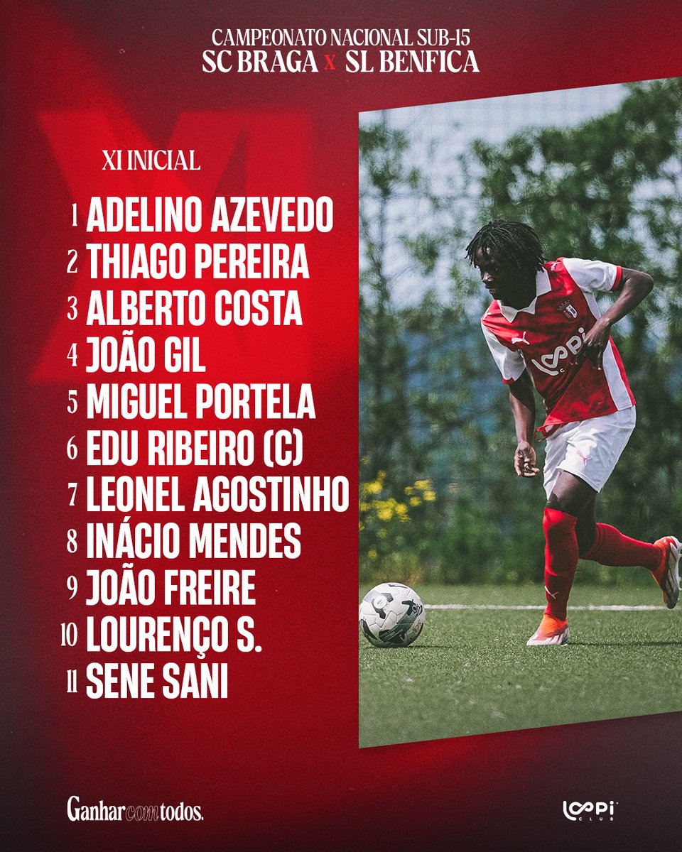 scbragaformacao's tweet photo. 📋 | 11 INICIAL - LINE UP

Já temos XI!

#Sub15 | #SCBSLB | #GanharComTodos | https://t.co/rUKgToWR8Q