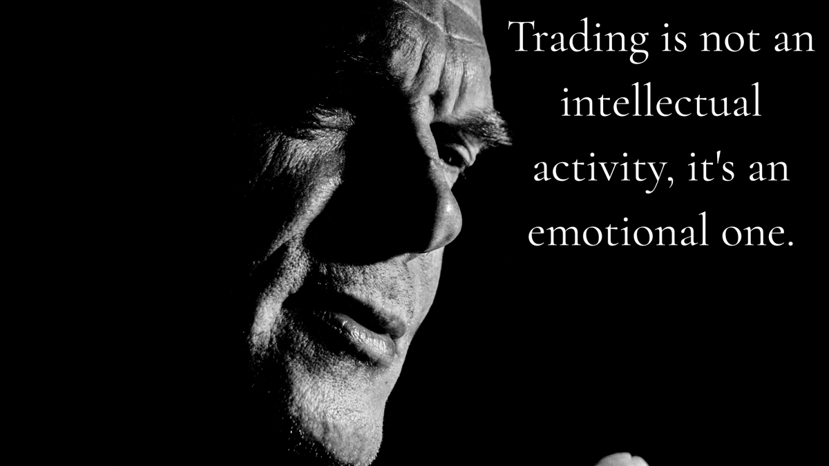 AlphaMind101's tweet photo. Trading is not an intellectual activity. It's an emotional one.

The decisions that cost you money aren't analytical failures. They're emotional ones. Fear. Greed. Ego. The inability to pull the trigger. The inability to let go.

Over-intellectualising pulls you toward analysis and perfectionism and away from the one thing that actually matters: taking risk.

The best traders don't eliminate the emotional side. They learn to work with it. Ignore it at your peril — it's always there, and it will always find you.