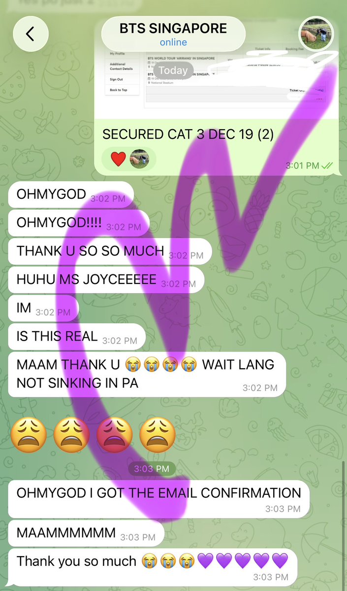 MagicJinniee_'s tweet photo. SECURED BTS SINGAPORE CAT 3 (2) https://t.co/6qRutmZrew