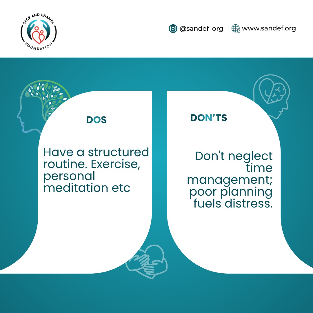 Sandef_org's tweet photo. Your mind deserves care too.
​Mental health isn’t just about “thinking positive.” It’s routine, rest, and knowing when to pause and reset.
​A structured day, exercise, and moments of meditation can steady the chaos.
​Do more of what protects your peace. You’re not alone in this. https://t.co/Vbt4by3Yqd
