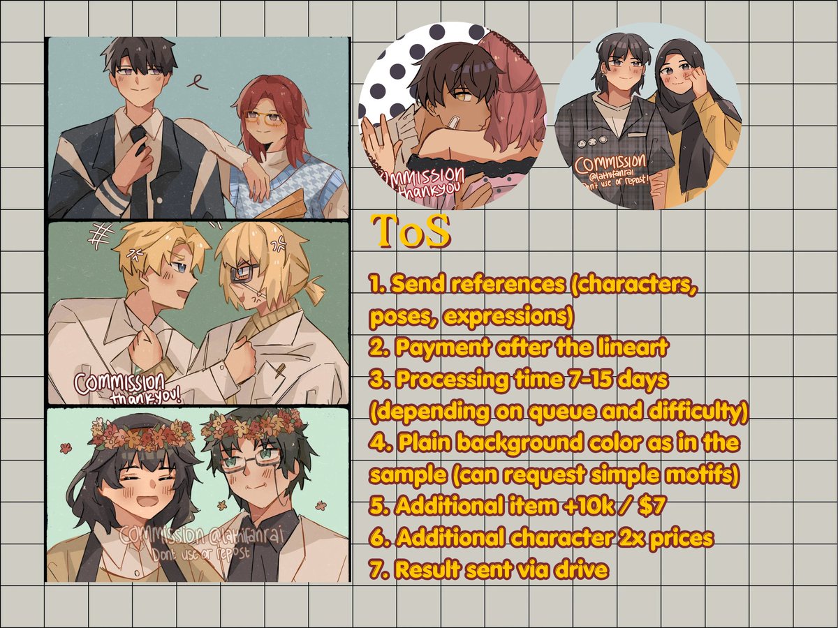 lathifanrai's tweet photo. 🍀RTS AND LIKES VERY APPRECIATED 🍀

OPEN COMMISSION 💕
For local and international <3

Order via DM or Vgen: https://t.co/GhP36C67c0
#commison #commissionsopen #vgenopen https://t.co/wnKDLt9YGe