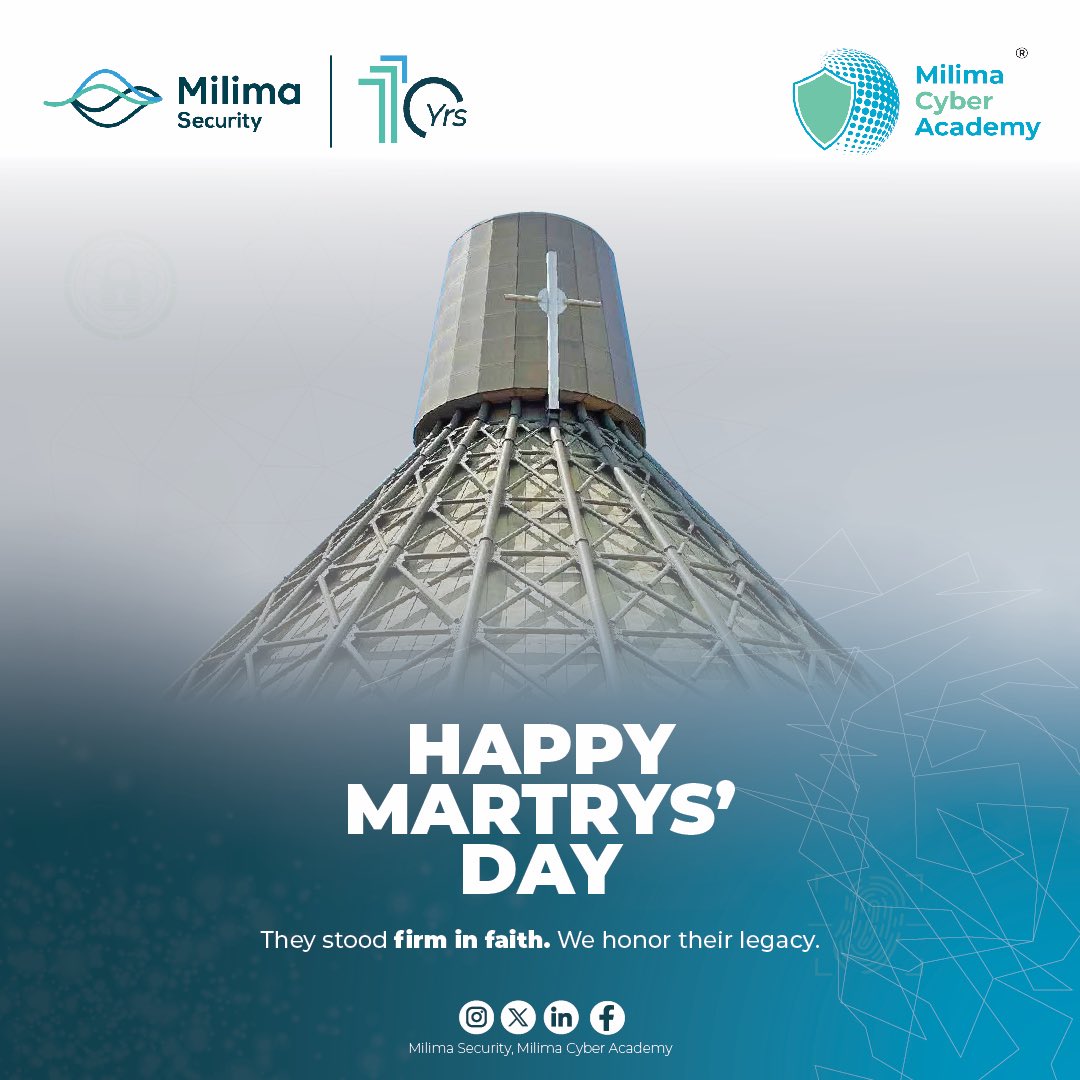 CyberMilima's tweet photo. Because of their faith, we remember this day, the team at Milima Academy wishes you a Happy Martyrs’ Day 

#UgandaMartyrsDay https://t.co/vWhkhBPUxq