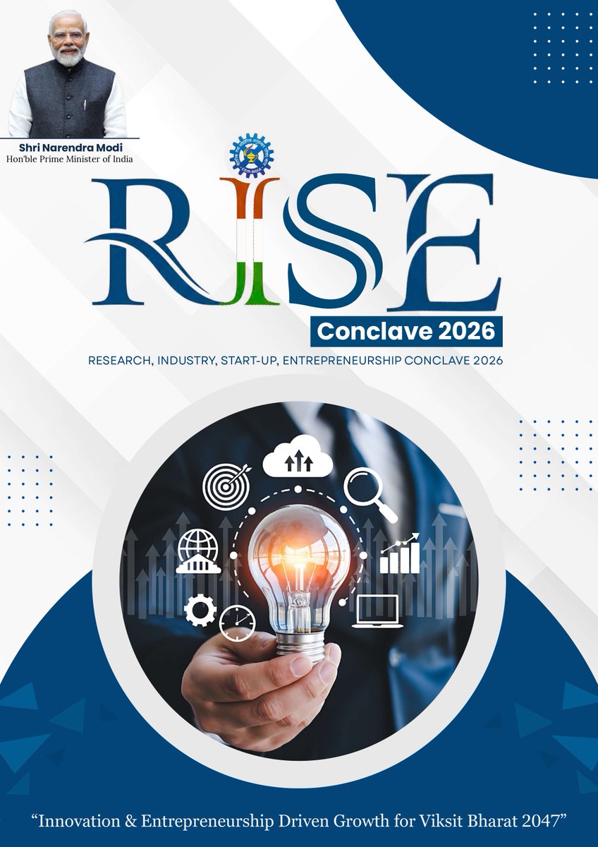 CSIR_4PI's tweet photo. RISE Conclave 2026 is here! Join CSIR-Fourth Paradigm Institute for Research, Industry, Startup &amp; Entrepreneurship in HPC, AI/ML, Data-Science. Connect with scientists, industry leaders &amp; innovators shaping India’s tech future on 14th June 2026.
Register : https://t.co/BKN8GtiGK1 https://t.co/NuCbSxEL4v