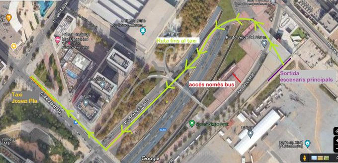 AMBtaxi's tweet photo. 🎶 Avui comença el festival @Primavera_Sound 2026!

Si en acabar els concerts vols agafar un taxi per tornar a casa, trobaràs dues parades ben a prop del recinte:

📍 Passeig de Taulat
📍 Carrer de Josep Pla

🚕 El #TaxiMetropolità està disponible allà on tu vas.
#EstimoelTaxi https://t.co/LgDmuF4Vqn