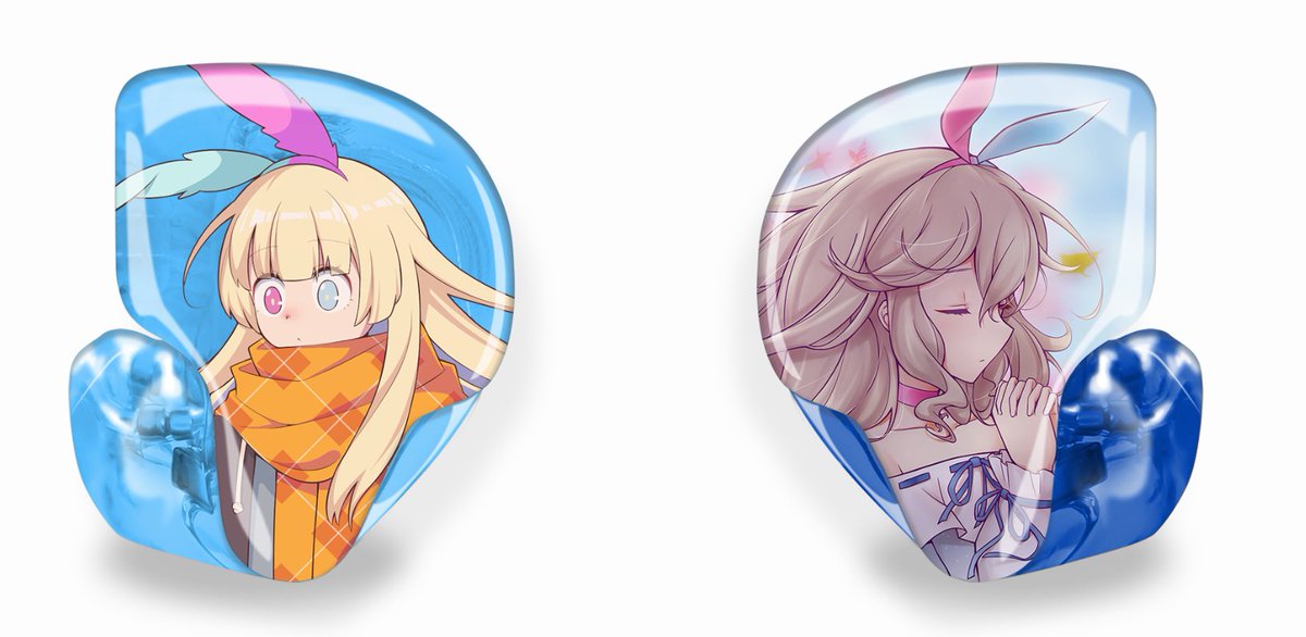 e_earphone_SND's tweet photo. 今回のSeeAudioオーダーメイドイヤホン受注会ではは既存のオプションに加え、フェイスプレートにSeeAudioのキャラクターRINKOの画像が使用できるようになりました！
イヤホンのパッケージイラストがイヤホンに✨
一部作例を載せてますのでチェックしてみてください！
#SeeAudio
#eイヤ仙台駅前店 https://t.co/9WHuoJ2Yjx