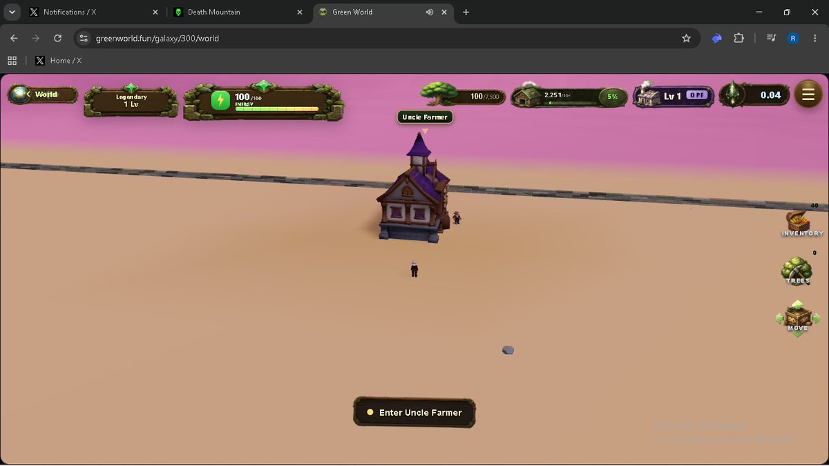 kingisonchain's tweet photo. gm web3 people 

starting the day playing @GreenWorldBase 

uncle sam decided to crash at our planet and he is sending us on errands and rewarding us in zen.

fishing and pet still in development 

if you wandering is it still early to join yes you are 100%

join the casual fun and prepare for future zen airdrop