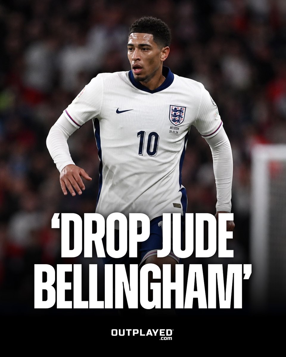 outplayedcom's tweet photo. Alan Shearer has said Jude Bellingham should be dropped from England's starting XI at the World Cup. 👀

Yet gamblers have backed him from 6/5 to 4/6 to start against Croatia.

Whether he starts or doesn't, there's an easier way to make money on England at the World Cup. 👇🏴󠁧󠁢󠁥󠁮󠁧󠁿 https://t.co/jo3XtMl2qs