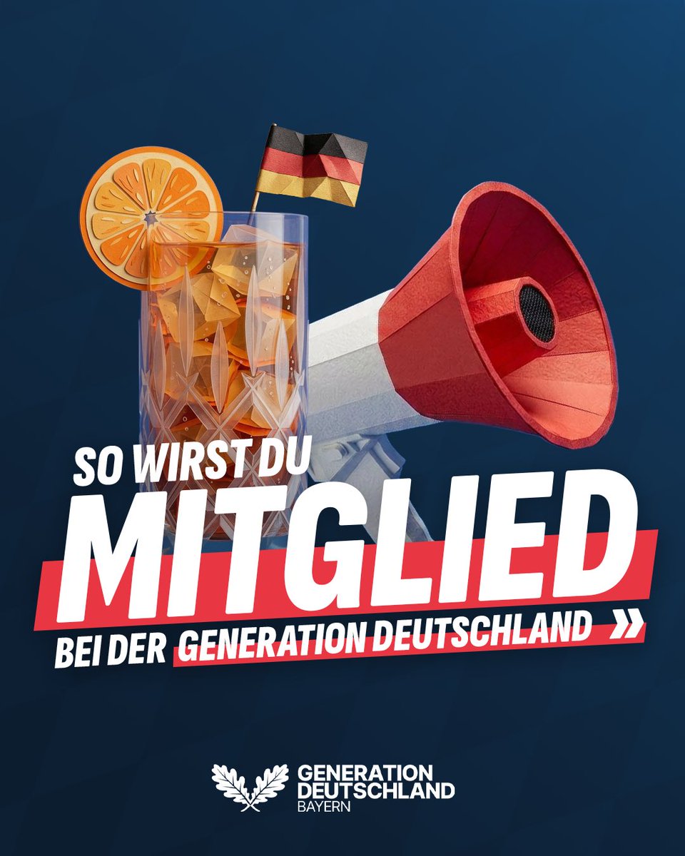 GenerationDeBy's tweet photo. Du feierst Remigration, wünscht dir Höcke als Lehrer und ließt gerne Antaios?

Dann werde jetzt Mitglied bei der Generation Deutschland 🇩🇪

Besuche unsere Website: https://t.co/yGEiEo5wUn https://t.co/oujs3QqNk7