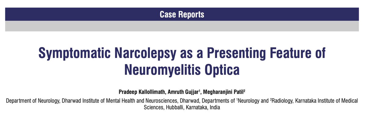 AnnIndAcadNeur's tweet photo. NMOSD can present with narcolepsy as its 1st manifestation. MRI typically shows hypothalamic involvement. Kallolimath et al present one such case emphasising serum aquaporin 4 testing in all such cases. @neuro_ian #NMOSD #Narcolepsy
Link: 10.4103/aian.AIAN_74_18 https://t.co/zgEuJwJmUf