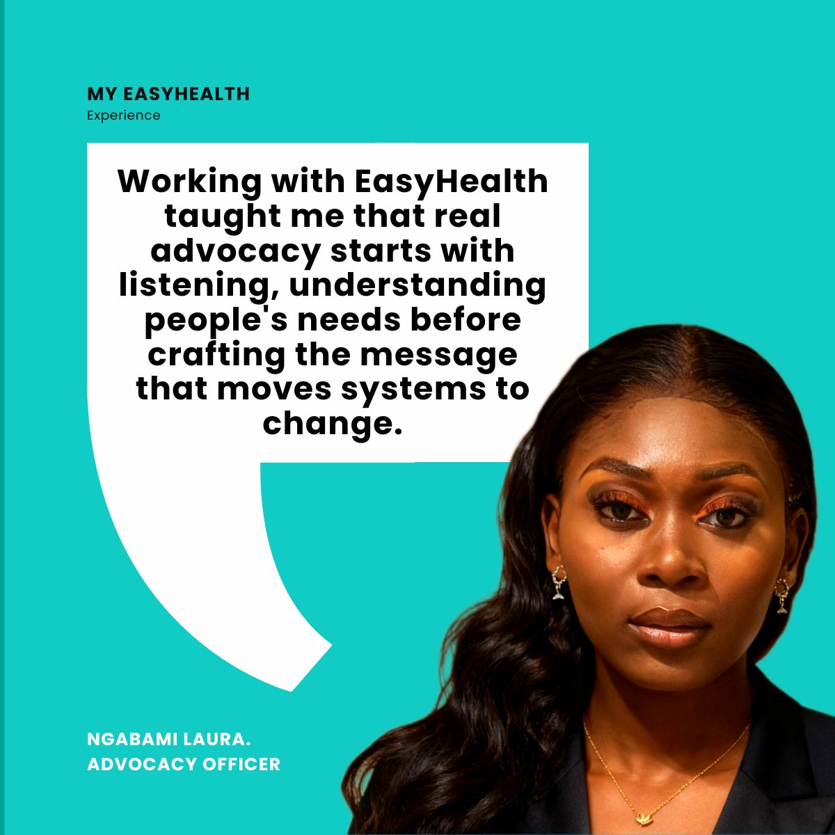 EasyHealth10's tweet photo. "The healthcare system doesn't have a knowledge problem. It has a listening problem."
That's what working at EasyHealth confirmed for me.
Ngabami laura https://t.co/gjJjqlnynT