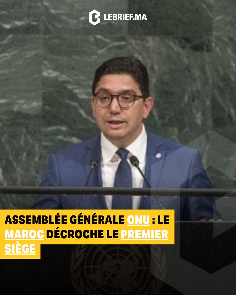 LebriefM's tweet photo. Le Maroc renforce sa visibilité sur la scène multilatérale.
Lors de la 81e session de l’Assemblée générale des Nations unies, le Royaume occupera le premier siège, une position protocolaire symbolique attribuée selon l’ordre alphabétique en anglais des États membres.
Cette place offre une visibilité particulière lors des travaux de l’Assemblée générale et des grandes réunions internationales.
Un signal diplomatique… qui souligne la présence active du Maroc au sein des instances onusiennes.
#Maroc #ONU #Diplomatie #NationsUnies #LeBrief 
https://t.co/NBl6AjYKbg