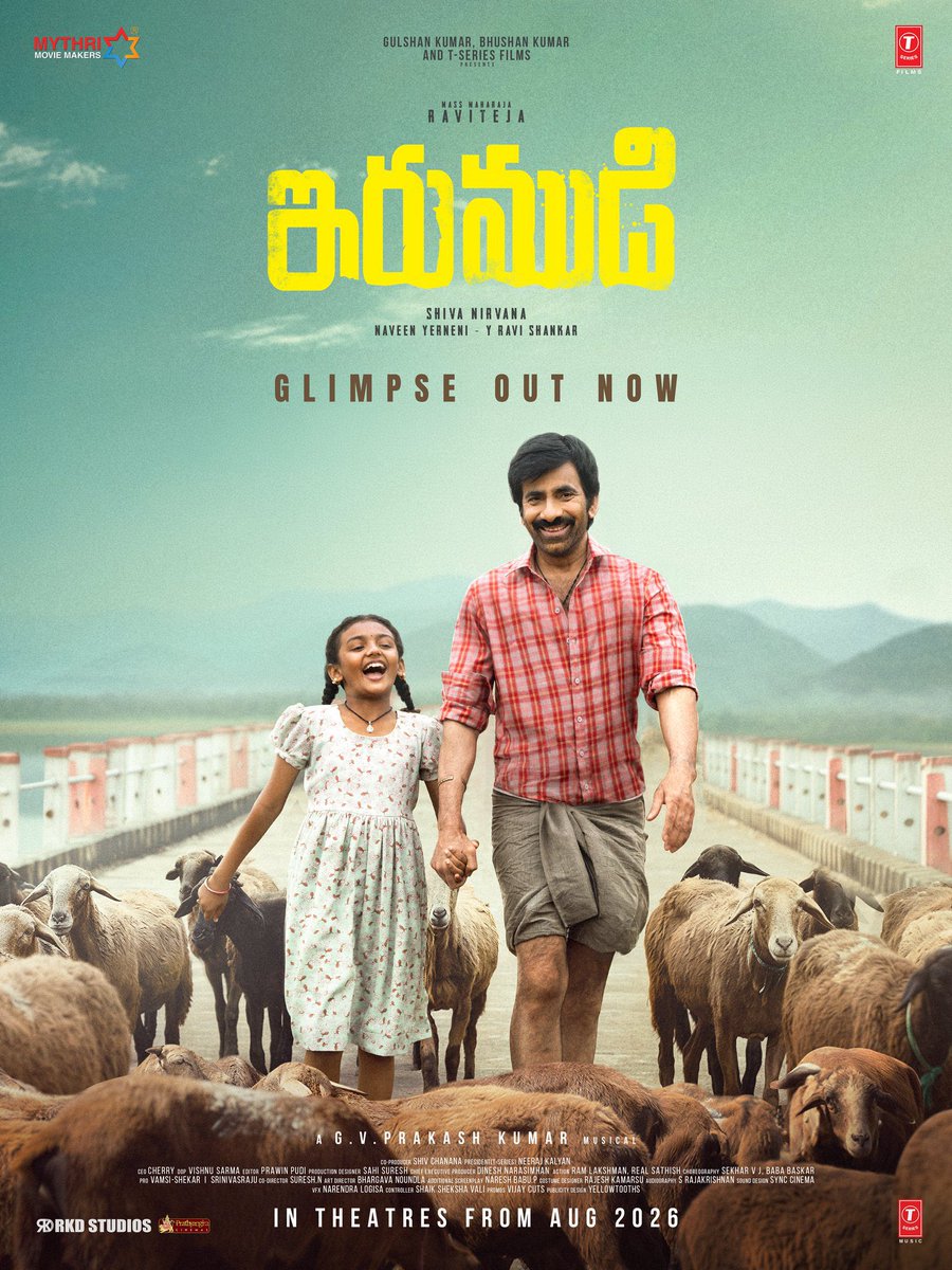 telugutrenbuzz's tweet photo. The Heart of #Irumudi' glimpse out now ✨ 

▶️ https://t.co/Xas9bQ3uH8 

In cinemas from August 2026. 

A #ShivaNirvana film 🎬 
A #GVPrakashKumar musical 🎺 

MASS MAHARAAJ #RaviTeja 
#PriyaBhavaniShankar #MythriMovieMakers https://t.co/WiCsWKCSuM