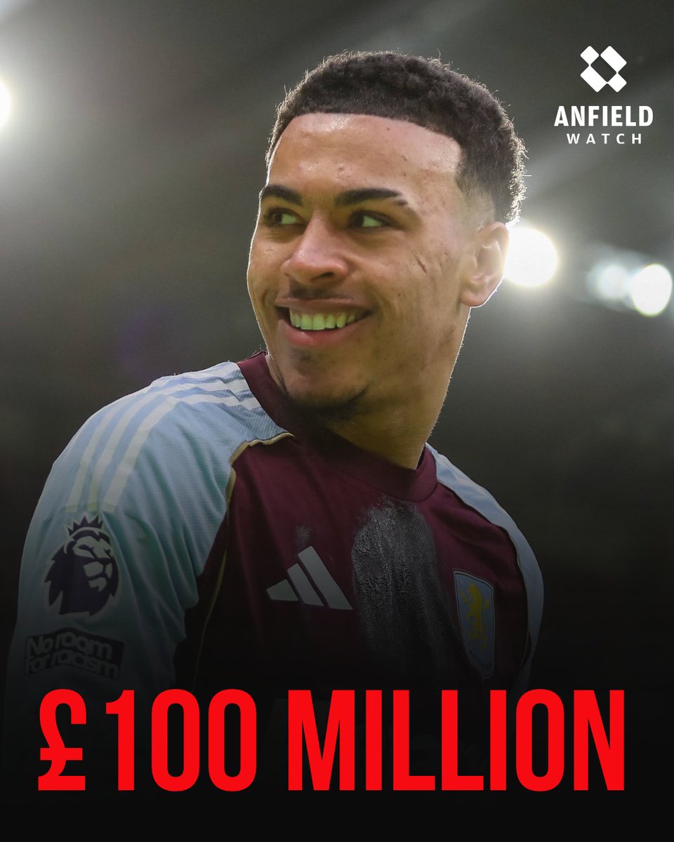 AnfieldWatch's tweet photo. Liverpool "appreciate" Aston Villa playmaker Morgan Rogers according to a new report in the Athletic - which also claims the Europa League champions want £100m for their prize asset. Good deal or no? https://t.co/frqFuz5WEA