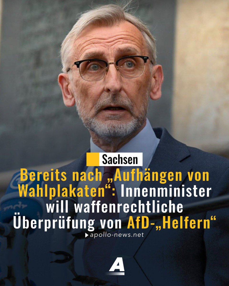 falktf's tweet photo. Wer in Sachsen die AfD aktiv unterstützt, kann bei waffenrechtlichen Überprüfungen verstärkt ins Visier geraten. Unter Unterstützung fällt auch schon das Überlassen von Räumen und Fahrzeugen oder das Aufhängen von Wahlplakaten.

https://t.co/OZpmfv6aED https://t.co/MEryeZsemx