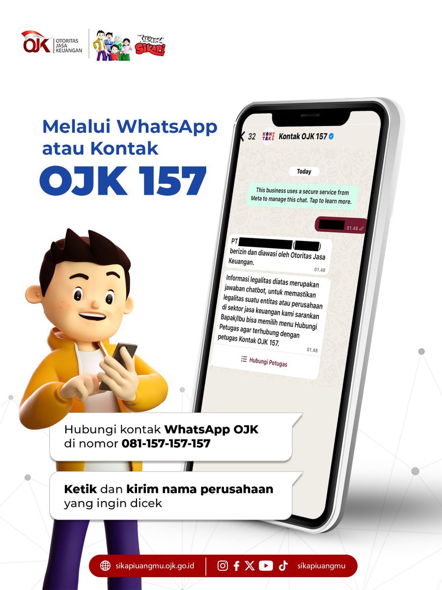 Rinvjh's tweet photo. Kelihatannya sama-sama pinjaman online, tapi pindar berizin dan pinjol ilegal itu beda, loh! Yang satu diawasi dan memiliki ketentuan yang jelas. Yang satu lagi menawarkan kemudahan tanpa transparansi, dengan risiko yang bisa berdampak panjang.

Makanya, penting banget buat https://t.co/eE8tTISRRf