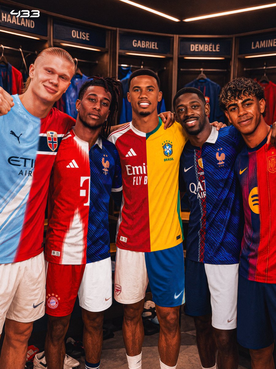 433's tweet photo. Represented at the 𝒃𝒊𝒈𝒈𝒆𝒔𝒕 𝒔𝒕𝒂𝒈𝒆 🌍

These are the clubs with the most players heading to the World Cup 🏆

Man City’s dominance is 𝒊𝒏𝒔𝒂𝒏𝒆 😮‍💨

🥇 Man City - 19 players
🥈 Bayern - 18 players
🥉 PSG &amp; Arsenal - 16 players
5️⃣ Barcelona - 15 players https://t.co/iByiqNro5Z