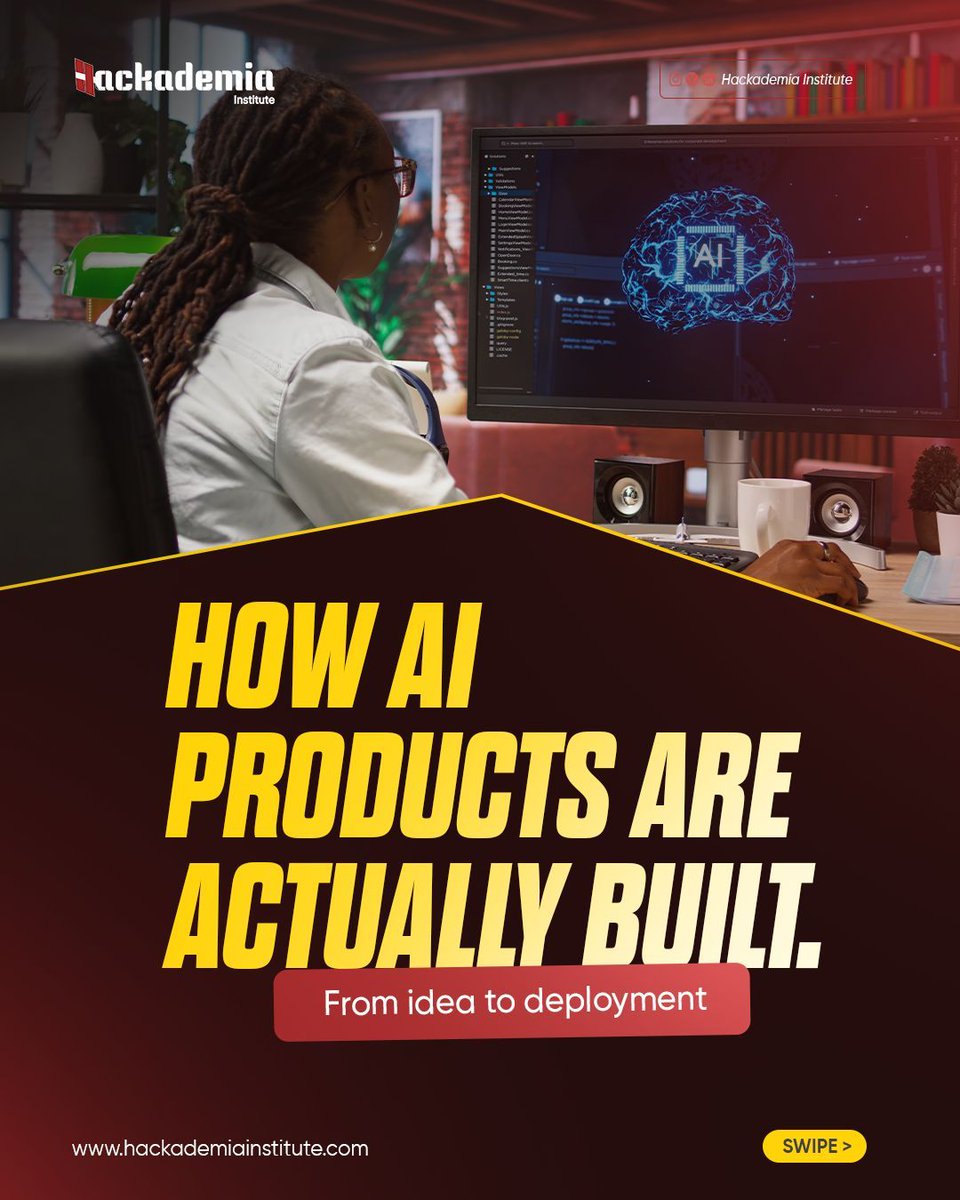 hackademiainst's tweet photo. How AI products are actually built, from idea to deployment.
AI engineering isn’t just tools or prompts. It’s a structured process: problem definition, model selection, simple pipelines, RAG systems, and real-world testing.
This is how real AI systems are built and shipped.

#AIEngineering #ArtificialIntelligence #MachineLearning #LLM #RAG #TechEducation #BuildInPublic #HackademiaInstitute #FutureOfWork #SoftwareEngineering