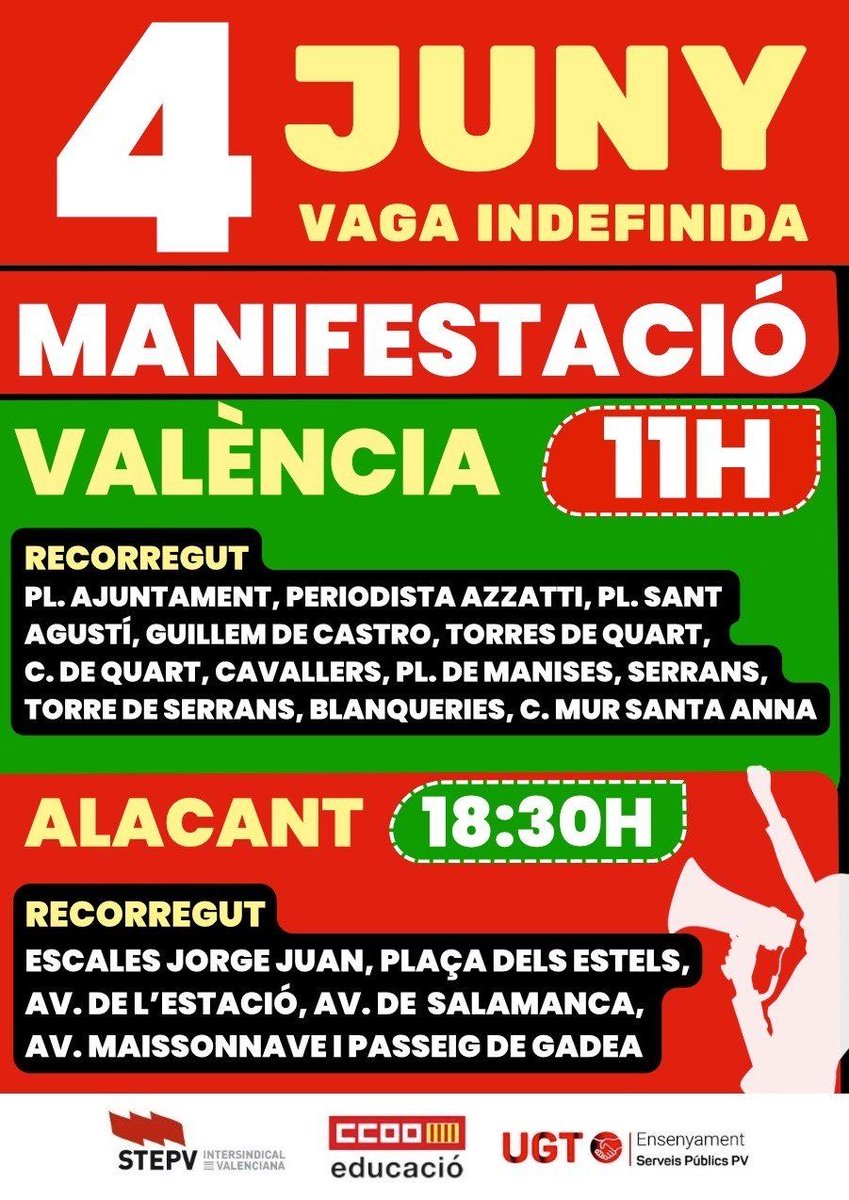 VicentMauri's tweet photo. #VagaEducació #VagaIndefinida https://t.co/1tfRc4N9Pe