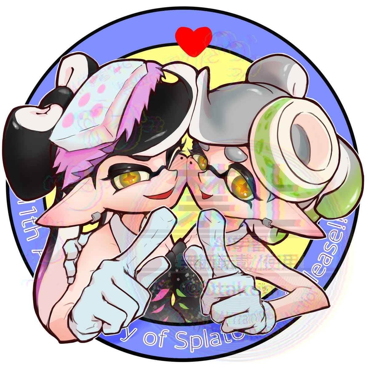0takoon's tweet photo. スプラトゥーン11周年おめでとう！

#ふぐぐ絵 https://t.co/35MxfeBxAp