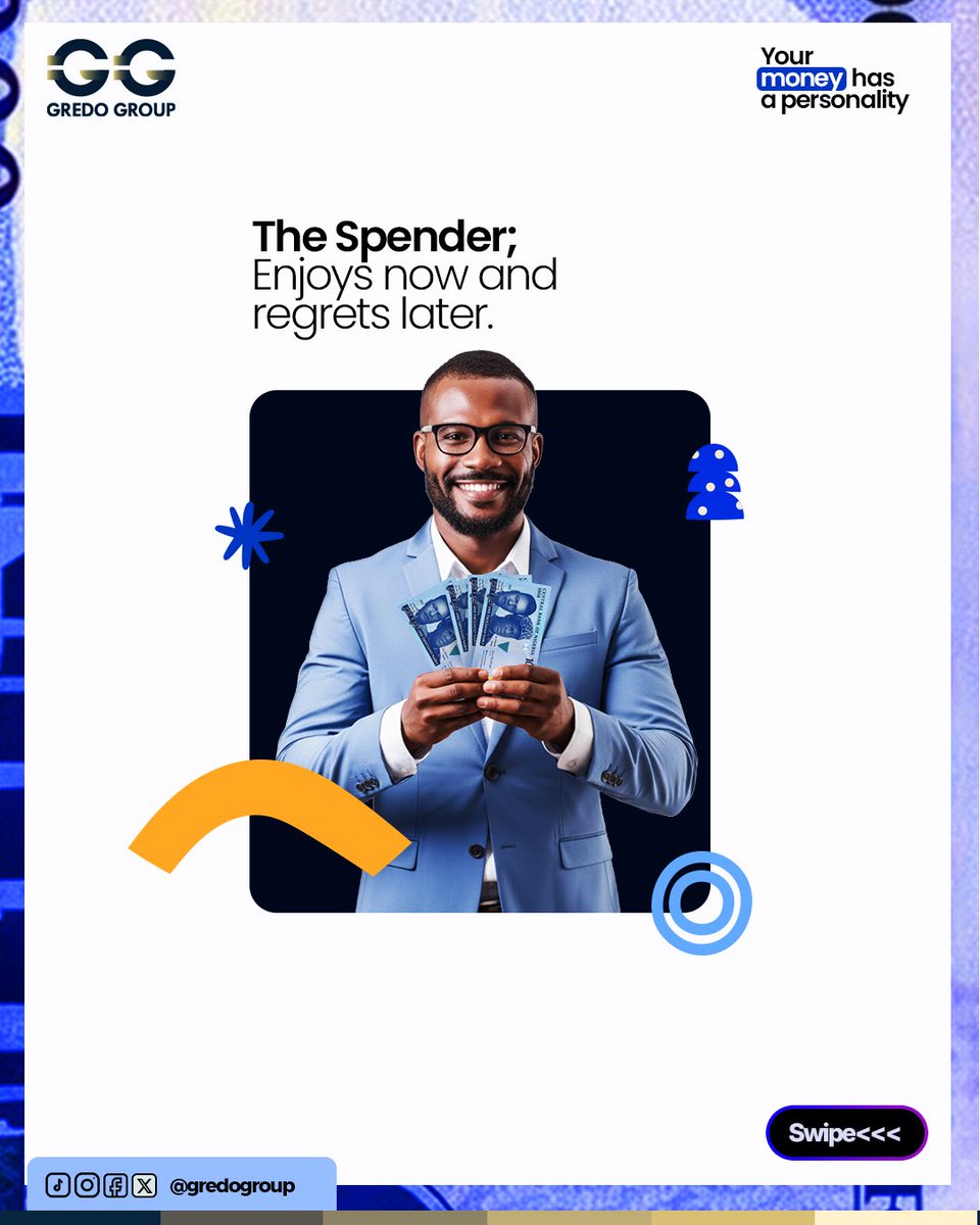 GredoGroup's tweet photo. Building wealth isn’t just math, it’s psychology. Money has a personality , find your type, drop guilt and plan smart.

#financialplanning #strategicplanning #plansmart #smartmoney https://t.co/EHLNVs4yQX