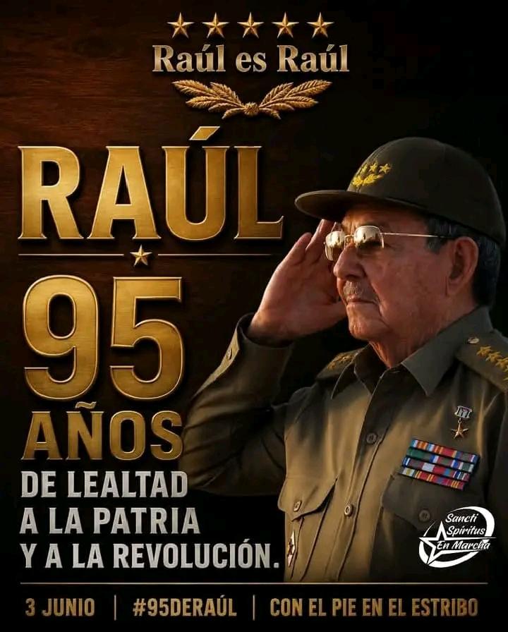cubacooperaGeSM's tweet photo. Felicitamos al General Raúl Castro, referente histórico de firmeza, visión estratégica y lealtad a los principios de soberanía y dignidad de los pueblos.
Su capacidad de análisis y resistencia en los momentos más difíciles continúan inspirando a las nuevas generaciones. ✊🏽🇨🇺 https://t.co/nvFh7TczTk
