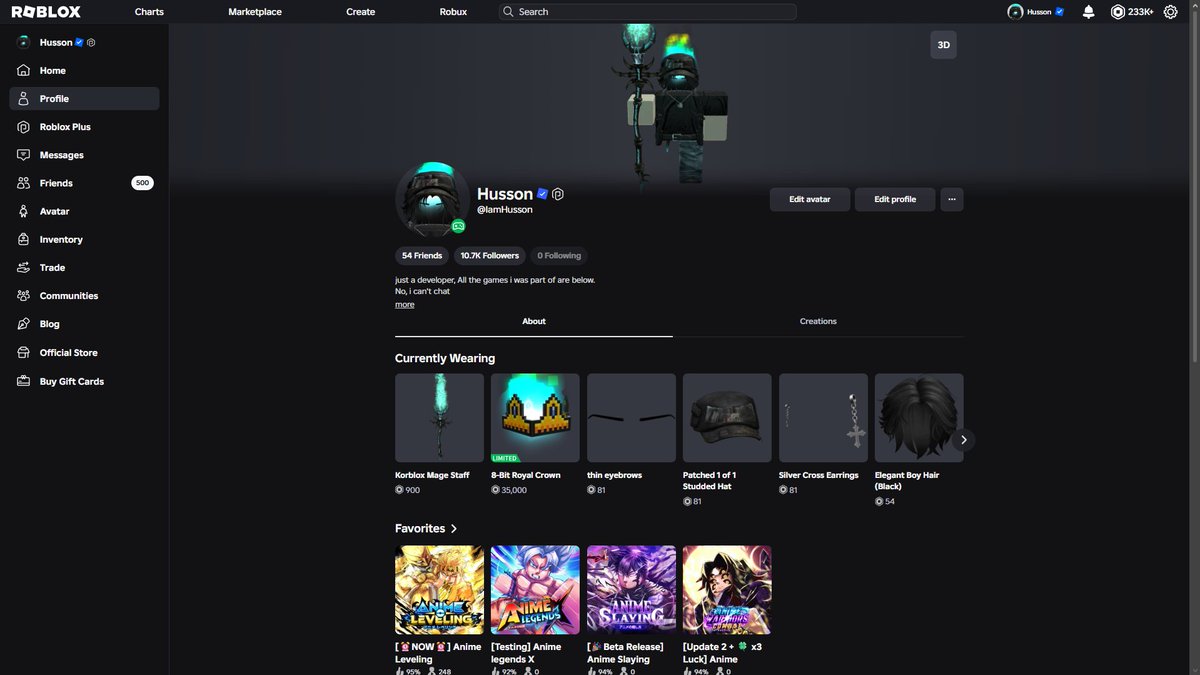 IamHusson's tweet photo. Just woke up to see myself verified this morning, thanks @Roblox.

Much more to come.

#Roblox #RobloxDev #GameDevelopment #RobloxStudio #Developer #RobloxCommunity #BuildInPublic https://t.co/PzLafFVfZR