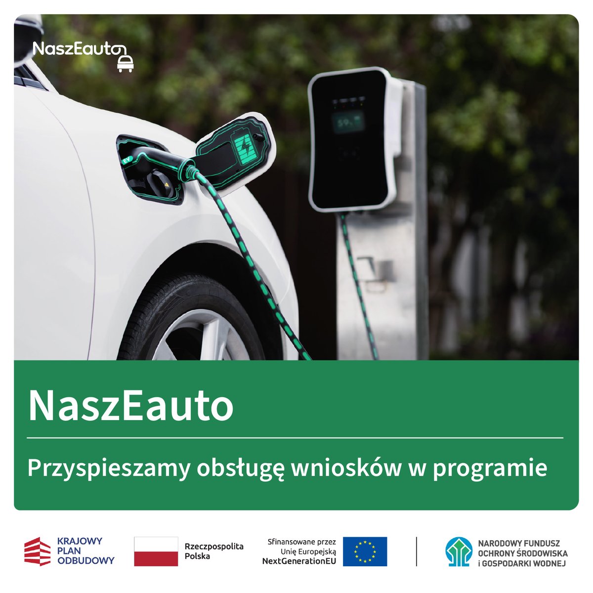 NFOSiGW's tweet photo. 🚗Przyspieszyliśmy ocenę wniosków w programie #NaszEauto ⤵️
Trwa intensywna ocena kilkunastu tysięcy wniosków złożonych w ramach programu #NaszEauto. Wzmacniamy proces ich obsługi, aby jak najszybciej zakończyć weryfikację i rozpatrzyć wszystkie wnioski do końca miesiąca.

📌 Ważne:
• Zakwalifikowanie wniosku do oceny nie oznacza zakończenia procesu. Każdy wniosek przechodzi szczegółową, wieloetapową weryfikację.
• Prosimy o nieprzesyłanie wielokrotnie tej samej korespondencji (np. dotyczącej cesji lub zmiany zabezpieczenia). Każde zgłoszenie analizujemy, jednak duplikowanie wiadomości wydłuża czas obsługi wszystkich spraw.

Zależy nam na sprawnym i bezpiecznym przeprowadzeniu procesu - od oceny wniosku aż do podpisania umowy i wypłaty dofinansowania.
Dziękujemy za cierpliwość i wyrozumiałość. 🤝

ℹ️ Więcej informacji oraz aktualne statystyki programu znajdziesz na stronie:  https://t.co/7EjmCcIusy
➡️ Szczegóły: https://t.co/kMy9EkUXKN

#NFOŚiGW #NaszEauto #KPO