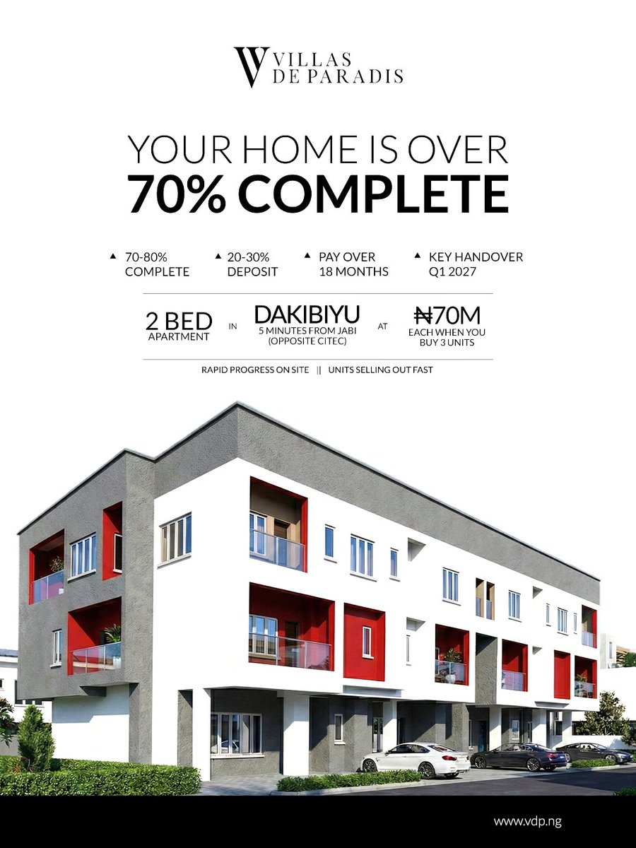 VillasDeP's tweet photo. Real Estate has a way of rewarding those who move early.

With flexible payment plans, visible progress on site, and a prime location in Dakibiyu, this is a chance to secure value while it is still within reach.

Send us a DM or call 0700 123 9004 to reserve your units now. https://t.co/XK7syXN4PH
