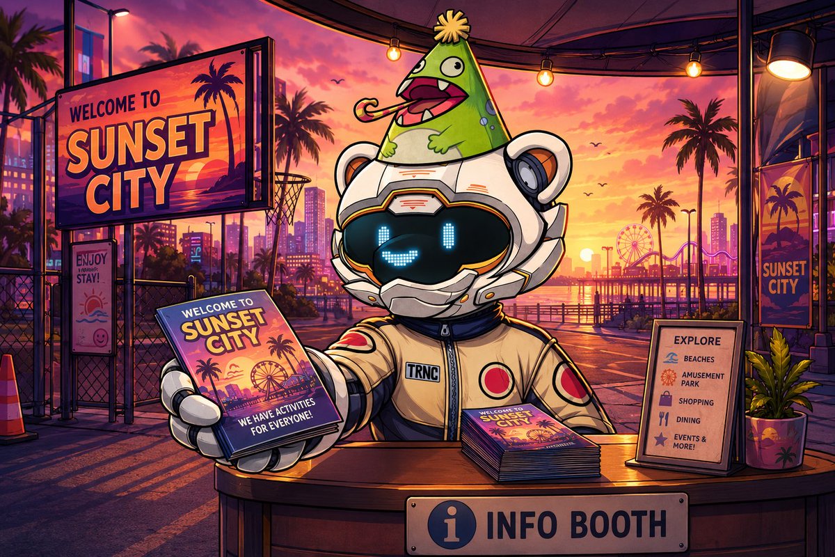 ChickenWizardX's tweet photo. @byNeviras @kabuxyz @solsweb3 Welcome to Sunset City! We hope you enjoy your time! https://t.co/rtCmLT7Umw
