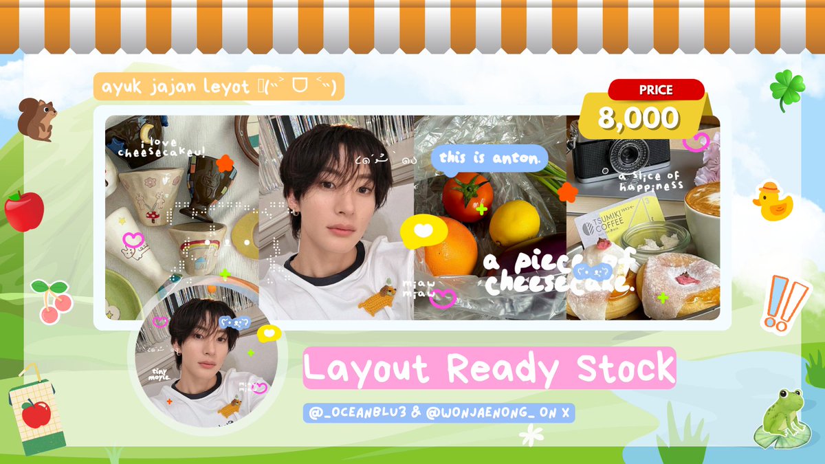 clearlyou_'s tweet photo. repo0st, &amp; like will be appreciated!🧀

aku membawa layout rs "CHEESECAKEU".
tersedia dohoon, keonho, anton, ohyul. 
pricinya ada di gambar free retext, &amp; qris only.🥣

#bealanja - 🌭 https://t.co/c0fl6jSsm6
