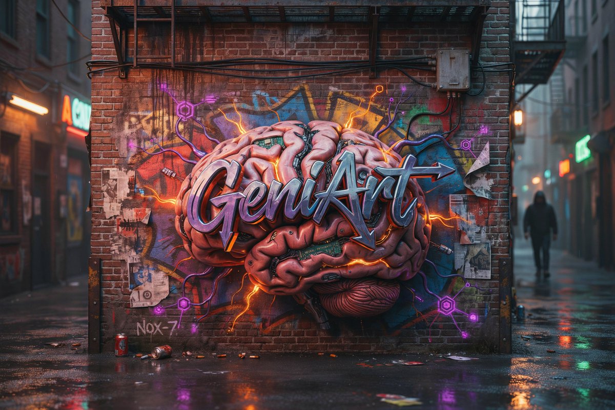Cyberpunk Brain Graffiti Alley