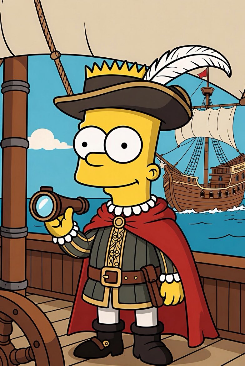 KMcAwsome's tweet photo. @YankeesFiles (Lands in “the New World”)
“I’m Bart Columbus. Who the hell are you?” https://t.co/5o5Tt3ycR2