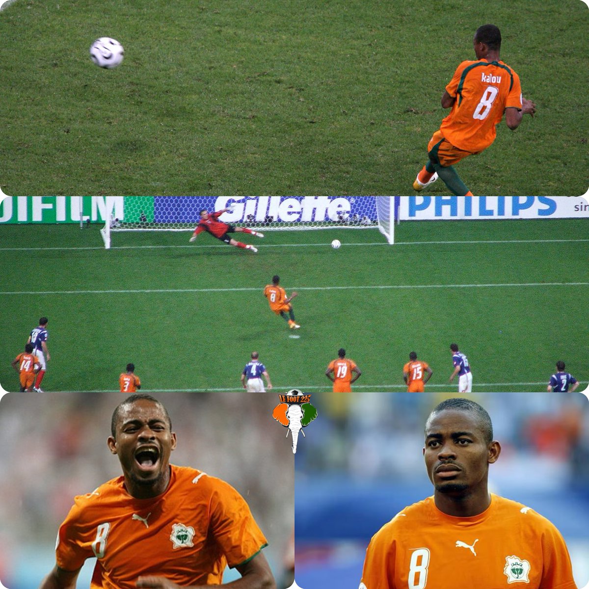 LeFoot225's tweet photo. Nous sommes à JJ-8️⃣ du Mondial 🇺🇸🇨🇦🇲🇽. 

Le temps de rappeler que Kalou Bonaventure est celui par qui la première victoire des Éléphants🐘 est arrivée. ✅

Grâce à un but victorieux face à la Serbie🇷🇸 (3-2) en 2006. 🤩🇩🇪 https://t.co/j3rXx770Ht