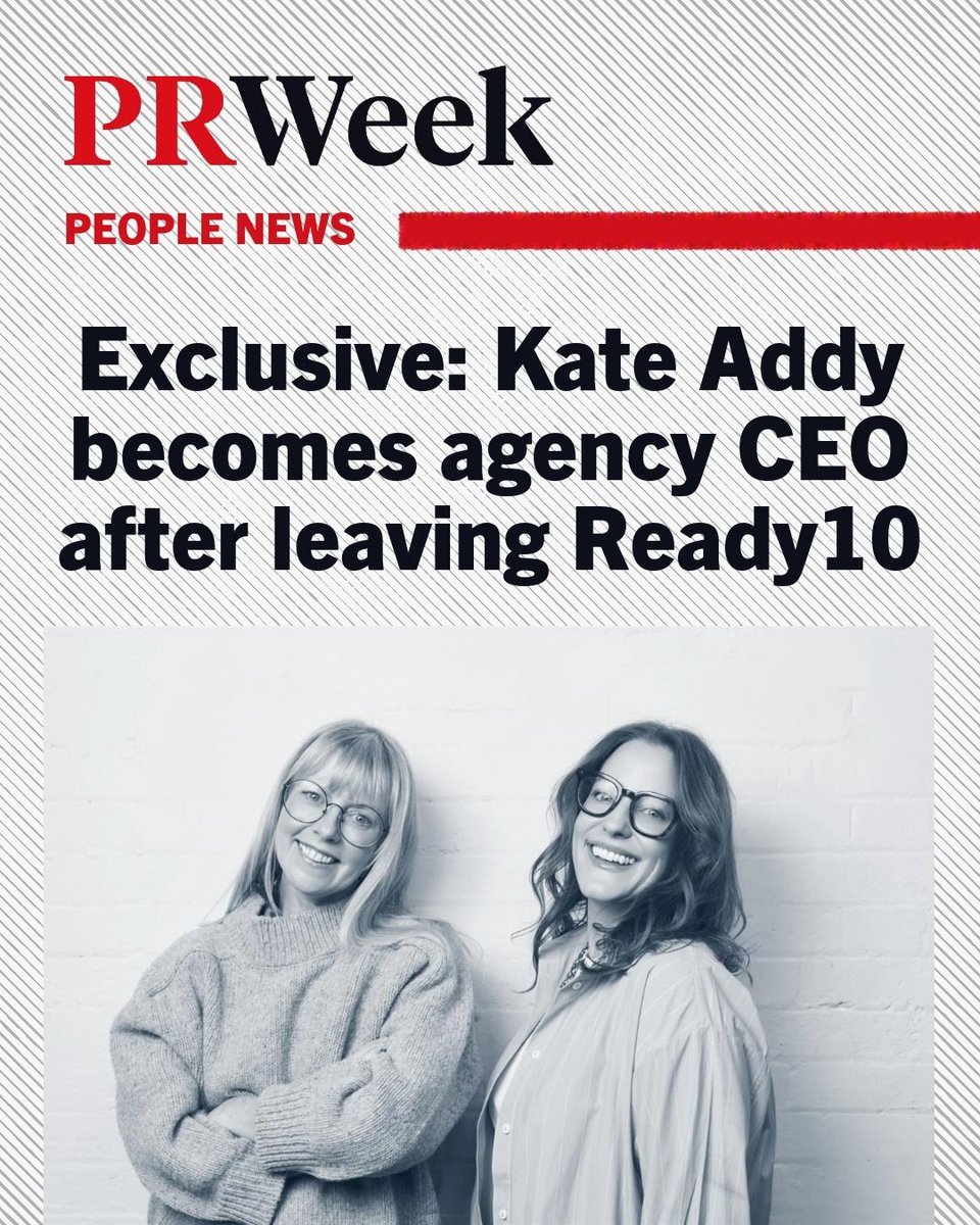 prweekuknews's tweet photo. After stepping down as managing partner at Ready10, Kate Addy has announced her next communications leadership role. https://t.co/WzfMVsUtIq https://t.co/NYjQc8AH3E