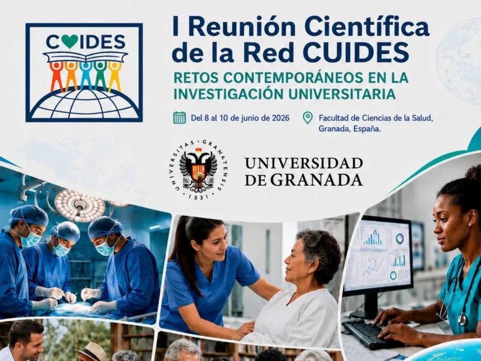 FacultadCCSS's tweet photo. Del 8 al 10 de junio se celebrará en nuestra @facultadccss la I Reunion Científica del a Red CUIDES

Toda la info en: https://t.co/vf4k19A85j https://t.co/7OWOxmbPjd