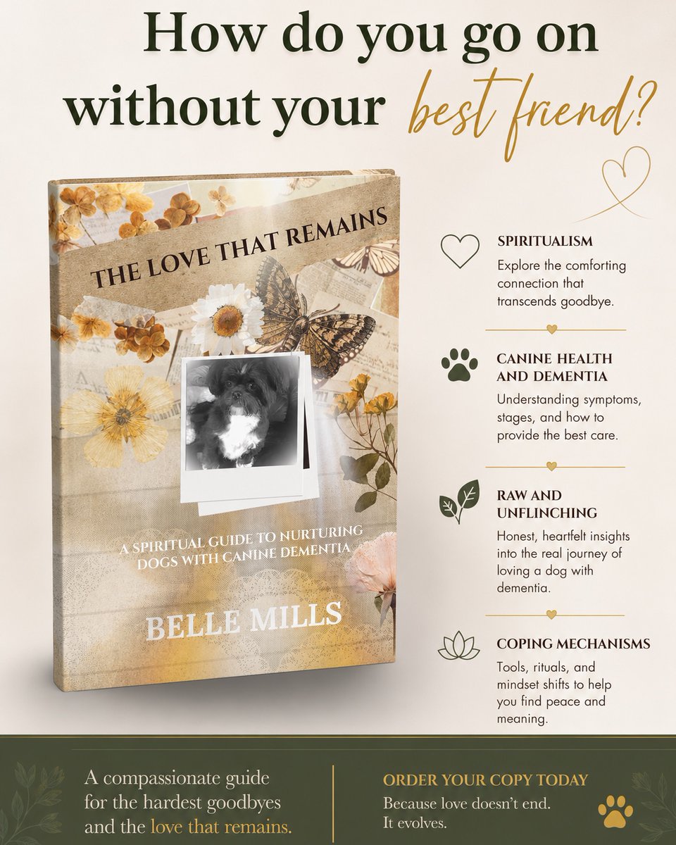 AuthorMill66972's tweet photo. Rooted in the deep spiritual connection between dogs and humans, you will be reminded that, though memory may fade, love always remembers.