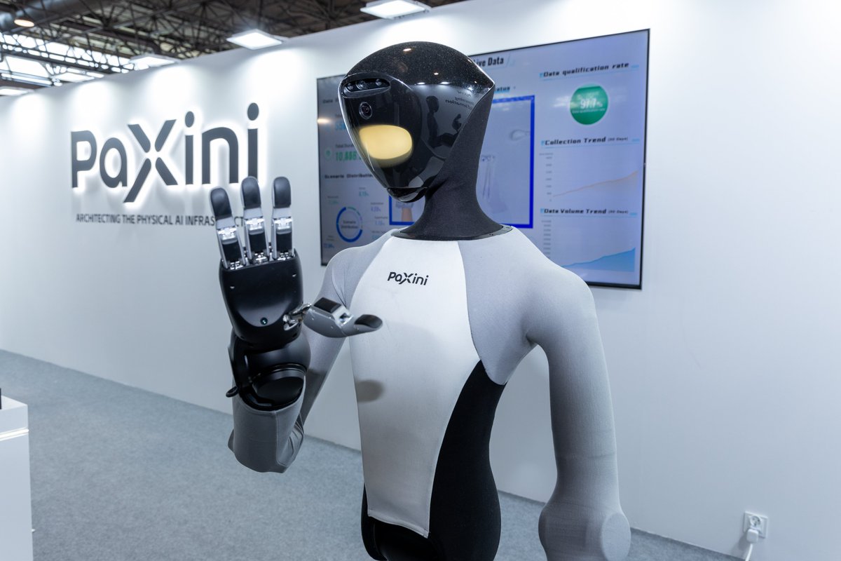 PaXiniTech's tweet photo. 🔥Day 1 at #ICRA2026 proved exceptionally productive!

Attendees at our booth 94 dived into hands-on experiences with our breakthrough embodied perception-driven general intelligence. As we move into Day 2 of the event, we are continuing to showcase our world-leading hall-effect tactile sensing technology and embodied perception solutions：
🌟𝗣𝗫-𝟲𝗔𝗫-𝗚𝗘𝗡𝟯 
🌟𝗣𝗫𝗖𝗮𝗽 𝗜𝗜𝗜
🌟𝗣𝗫𝗖𝗮𝗽 𝗩 
🌟𝗗𝗲𝘅𝗛𝟭𝟯 
🌟𝗧𝗢𝗥𝗔-𝗗𝗢𝗨𝗕𝗟𝗘 𝗢𝗡𝗘

Visit us and let's explore the future of robotics! We are at:
📍VIECON Messe Wien, 𝗛𝗮𝗹𝗹 𝗕, 𝗕𝗼𝗼𝘁𝗵 𝟵𝟰

Looking forward to seeing you today!

#PaXiniTech #ICRA2026 #HumanoidRobot #MultidimensionalTactileSensor #DexterousHand #Innovation