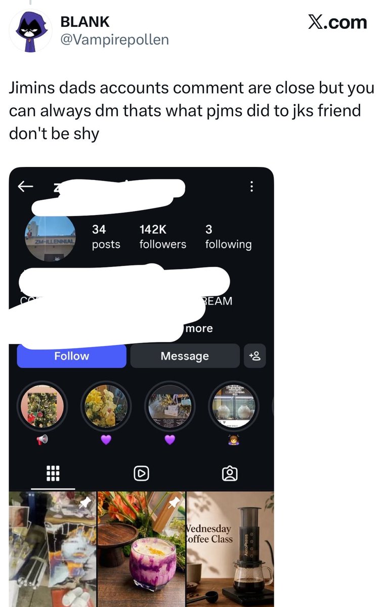 protectjimin13's tweet photo. this is genuine mental illness. one of their own chart accounts gets exposed for having an account shipping him with an aespa member and to cover it up, they are planning to harass 🐥 dad when he has NOTHING to do with this. https://t.co/JfTx7G6HZm