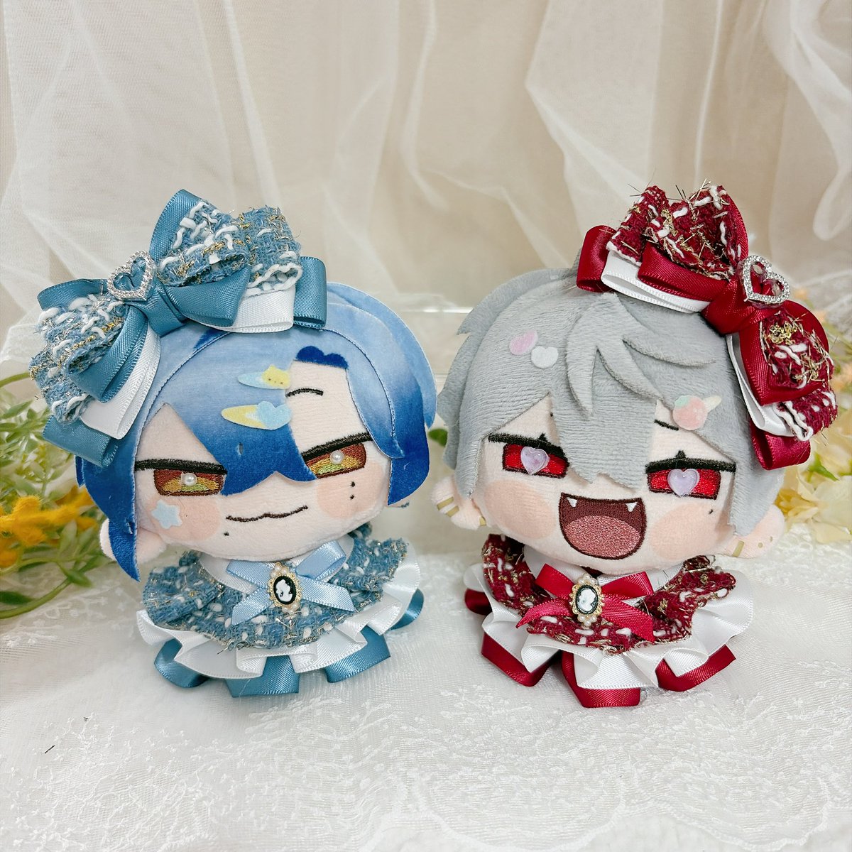 最近のオーダーでお作りしたぬい服たちです(* ᴗ͈ˬᴗ͈)” にじまるっと