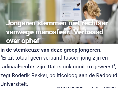 Matthijs85's tweet photo. Media maken de 'manosphere' groot,
maar jonge mannen stemmen nu progressiever dan 20 jaar geleden https://t.co/pW1cxxCuoY https://t.co/suOqFpFaKj