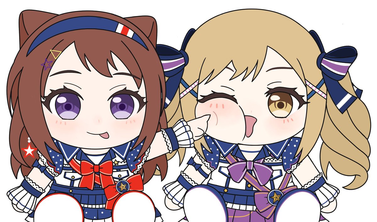sen_artwork's tweet photo. #bandoriart 
#戶山香澄
#市谷有咲

香澄戳戳有咲 https://t.co/vzzLQMekzh
