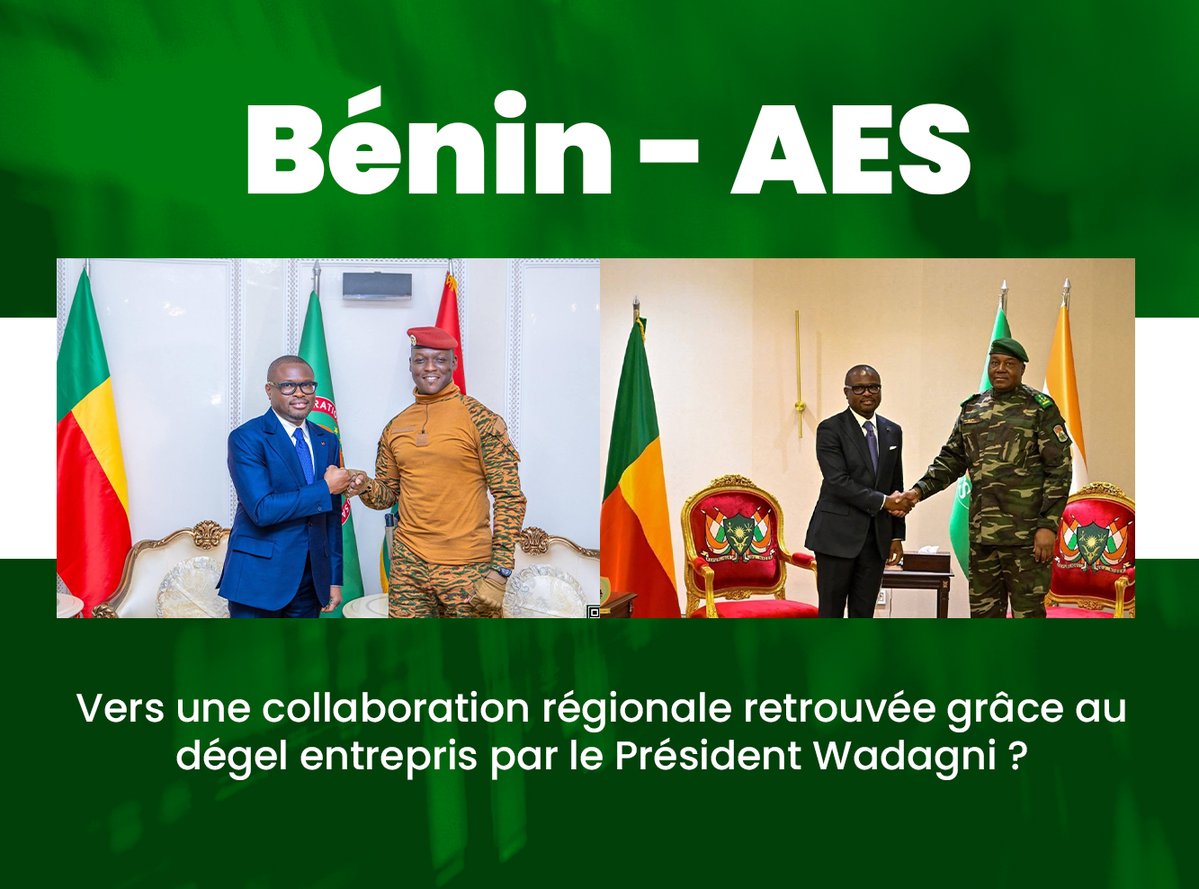 odileD20's tweet photo. @Aesalerte Et si le dégel diplomatique entre le Bénin et l’AES annonçait le retour d’une coopération stratégique capable de renforcer la stabilité et la prospérité de toute la sous-région ? https://t.co/1eVRg0xTVF